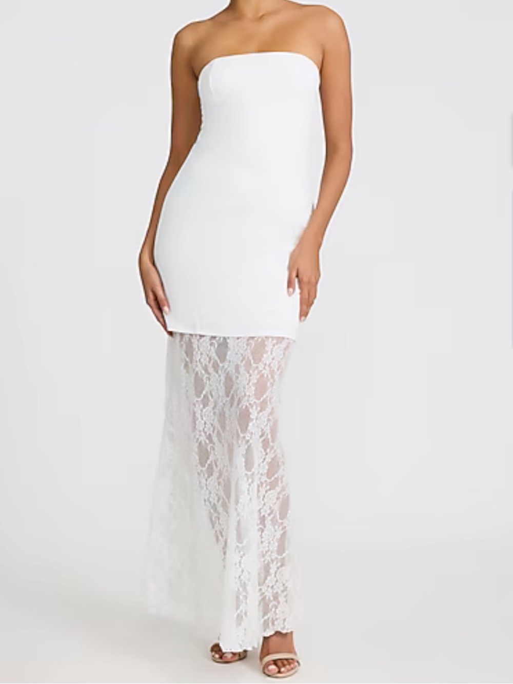 Express white strapless dress